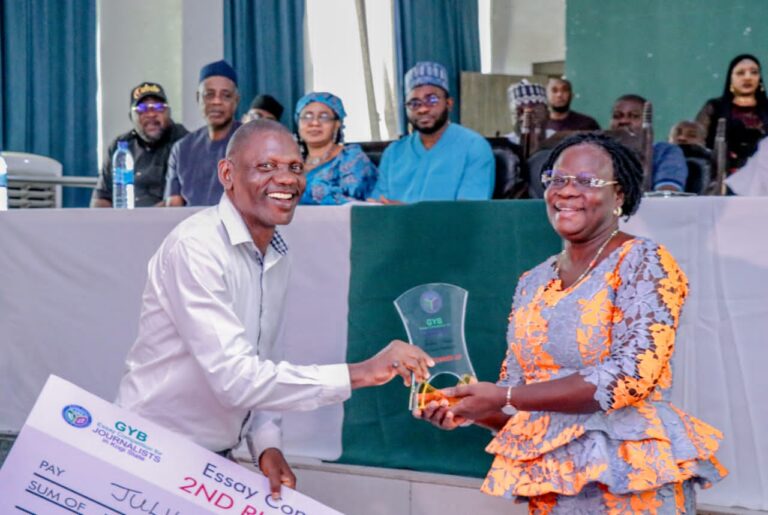 First  Edition of GYB Essay Competition:  ATABOR JULIUS,  Daily Independent Newspaper wins third position